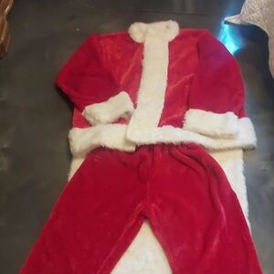 Festive Red Santa Suit with White Trim